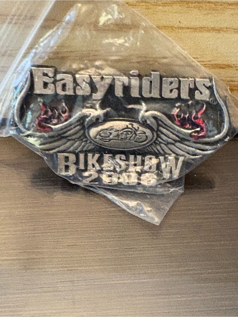 Easyriders Mag Official Merch Silver Easyriders Bike Show Pin Red Flame 2006